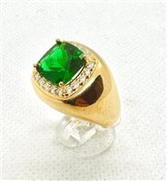 Anello Gioielleria Bencivenga Luca Donna in Argento Smeraldo sintetico ANAR-266VE - ANAR-266VE